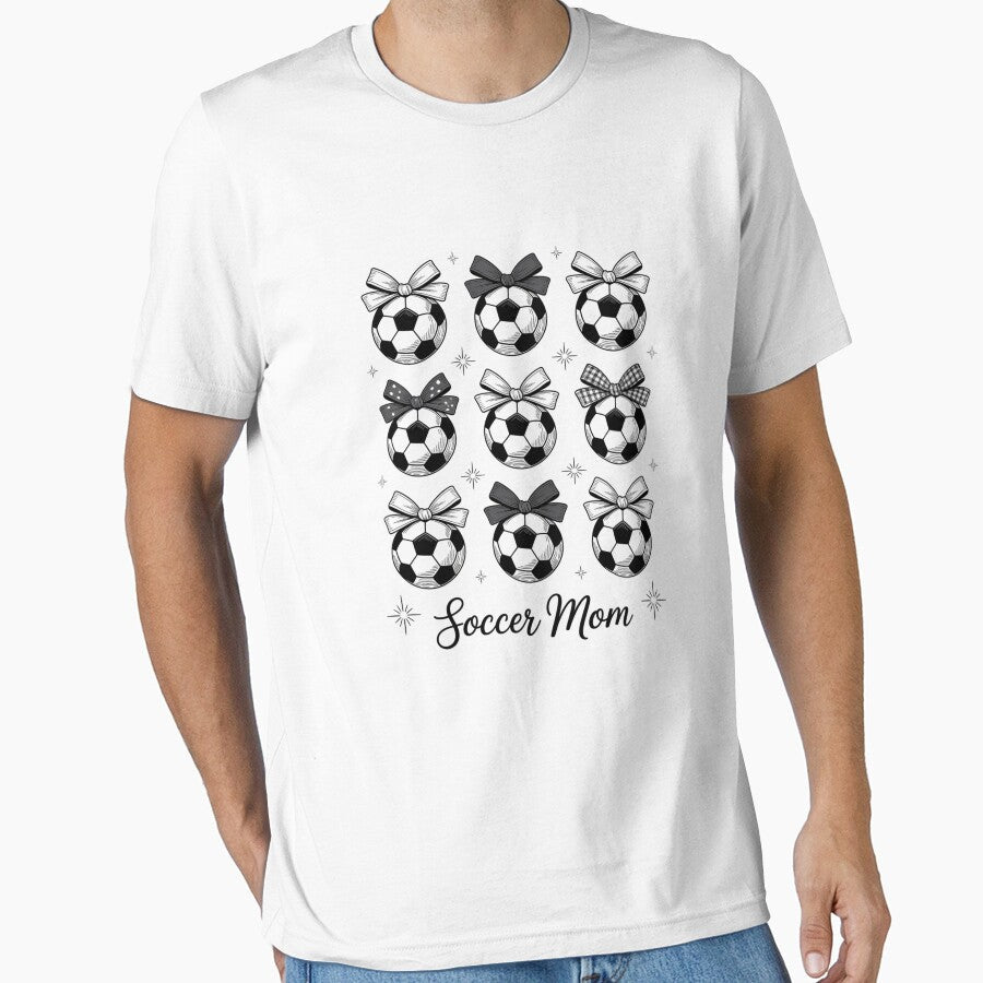 Soccer Mom Coquette Bow by Belkisallen - Adult & Kids T-Shirts, Sweatshirts & Hoodies apparel design preview 1