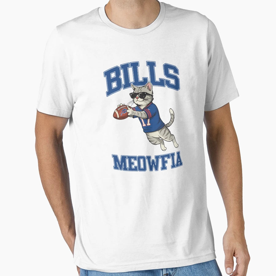 Cat Lovers Buffalo Bills T-Shirt - Custom Art Print Men Women - T-Shirt, Sweatshirt, Hoodie