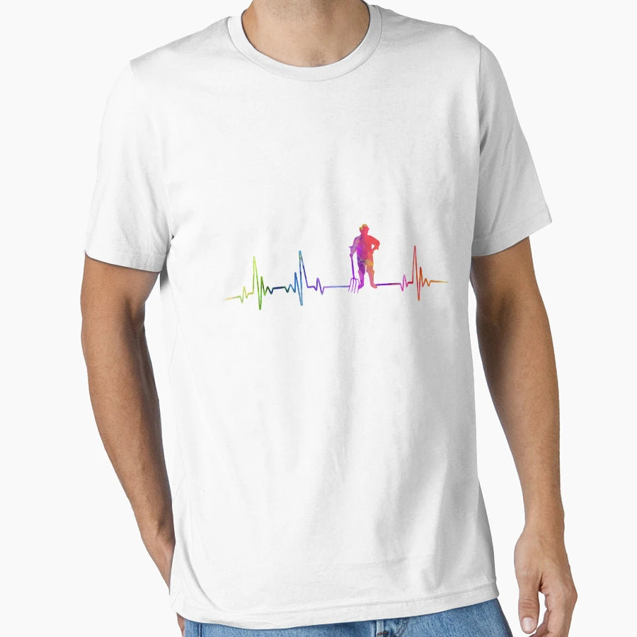 Farmer Heartbeat Watercolor Farmer T-Shirt - Aesthetic Graphic for Adults - T-Shirt, Sweatshirt, Hoodie