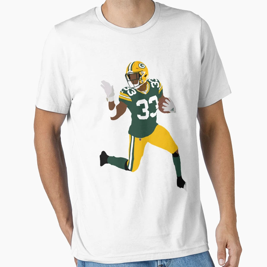 Aaron Jones Wisconsin T-Shirt - Custom Art Print Unisex - T-Shirt, Sweatshirt, Hoodie