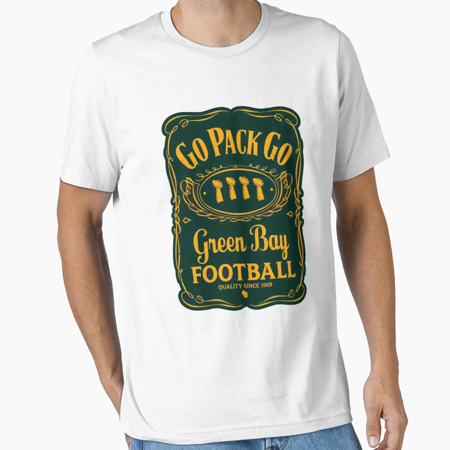 Go Pack Go Green Bay And T-Shirt - Novelty Apparel for Adults - T-Shirt, Sweatshirt, Hoodie