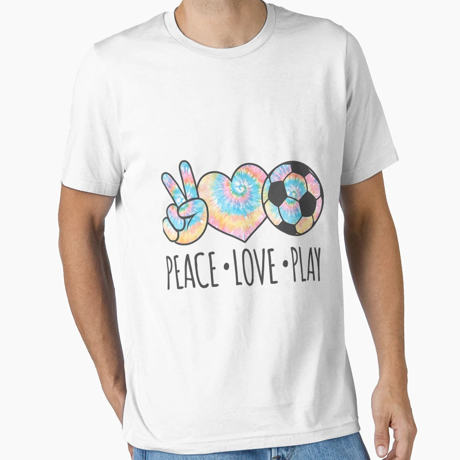 Tie Dye Soccer Teen Peace Love Play T-Shirt - Trendy Graphic Men Women - T-Shirt, Sweatshirt, Hoodie