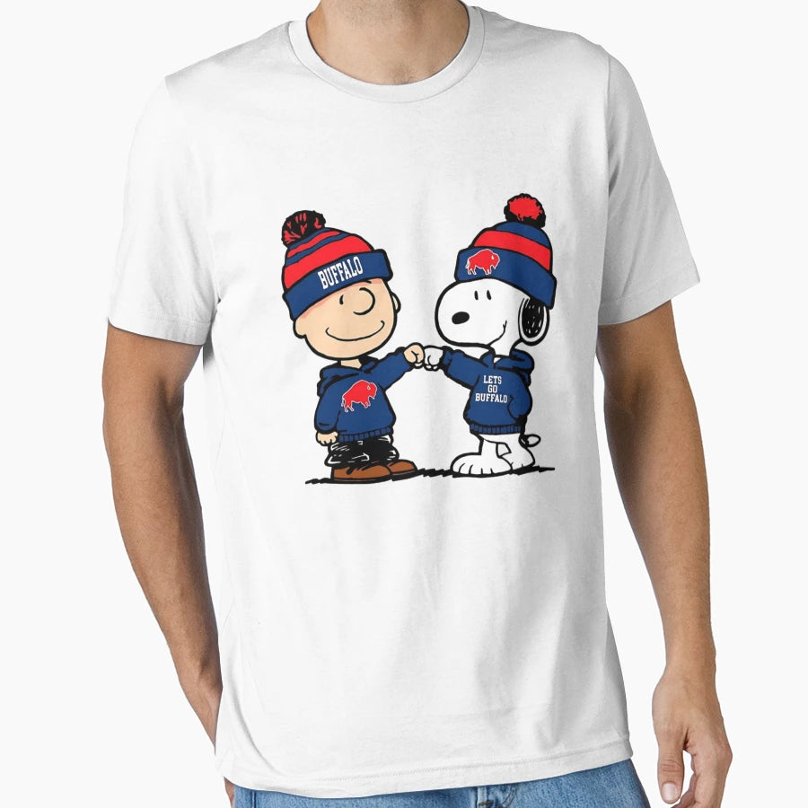 Snoopy Buffalo Bills T-Shirt - Minimalist Print for Adults - T-Shirt, Sweatshirt, Hoodie