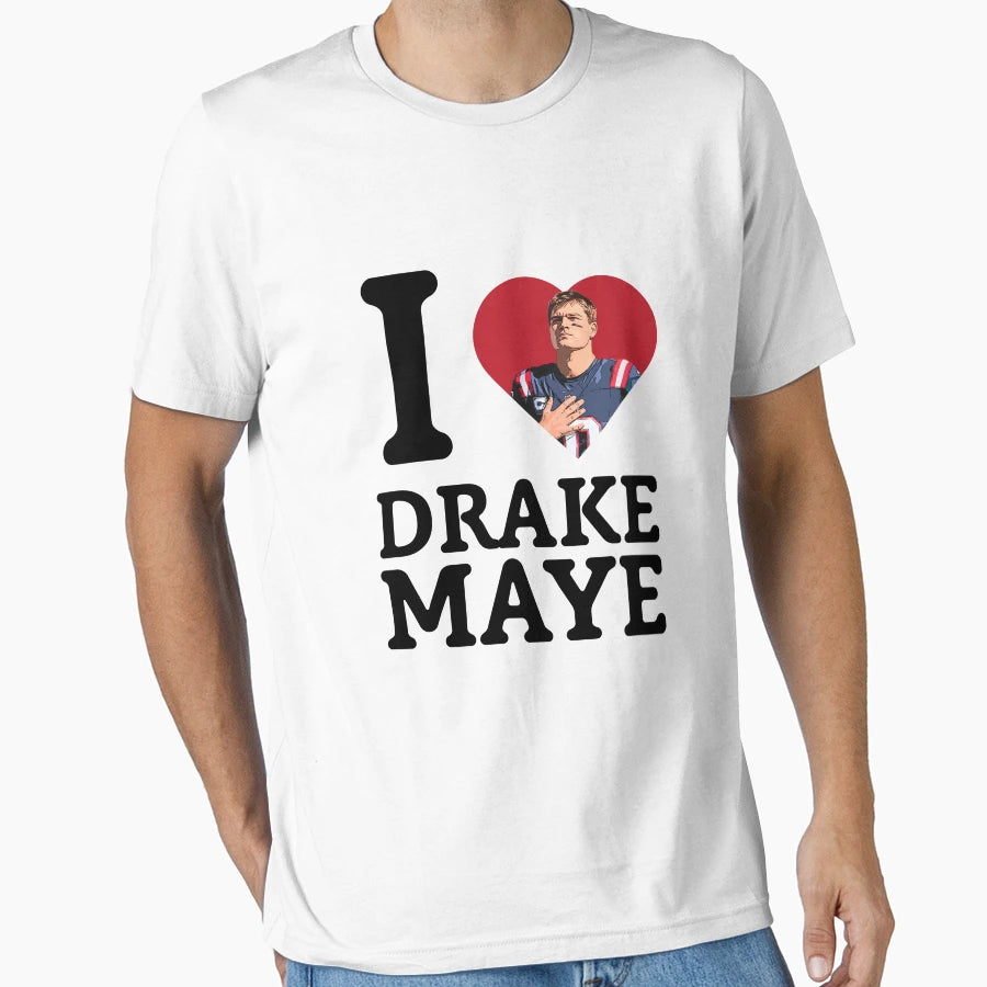 I Love Drake Maye Heart T-Shirt - Casual Everyday Wear Unisex - T-Shirt, Sweatshirt, Hoodie