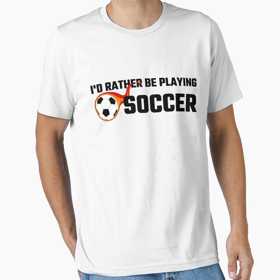 I'd Rather Be Playing Soccer by evahhamilton - Adult & Kids T-Shirts, Sweatshirts & Hoodies apparel design preview 1