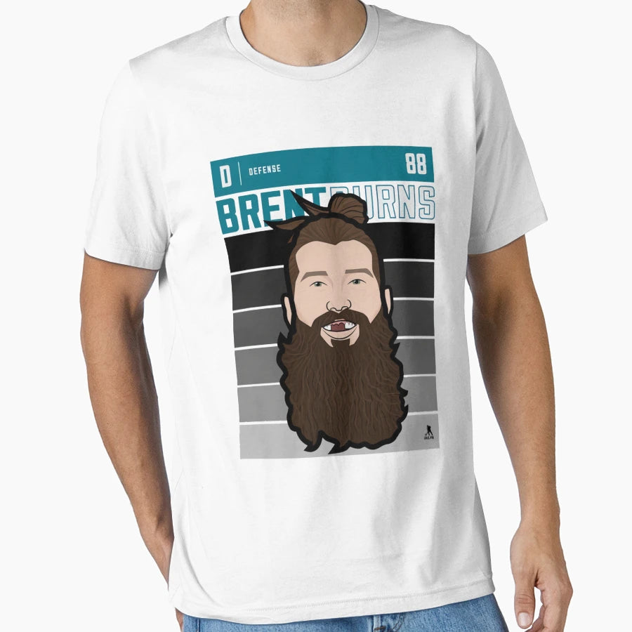 Brent Burns Fade T-Shirt - Graphic Print Unisex - T-Shirt, Sweatshirt, Hoodie