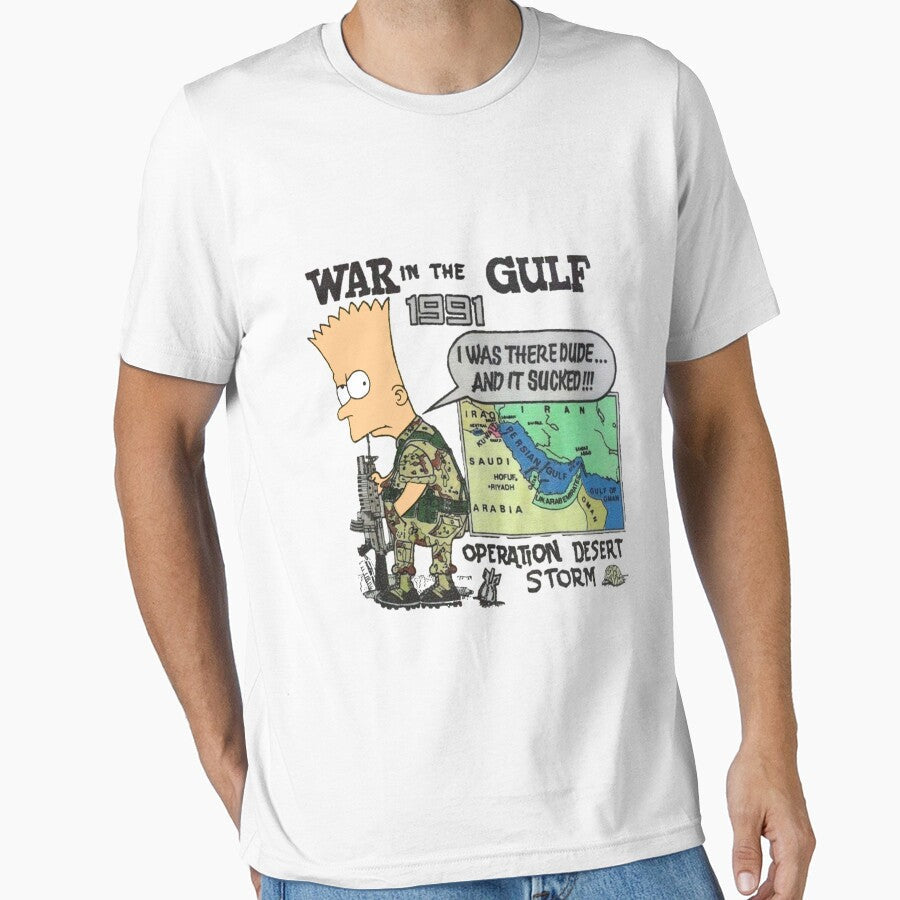 Based Vintage Desert Storm Parody I Was There Dude - Adult & Kids T-Shirts, Sweatshirts & Hoodies apparel design preview 1