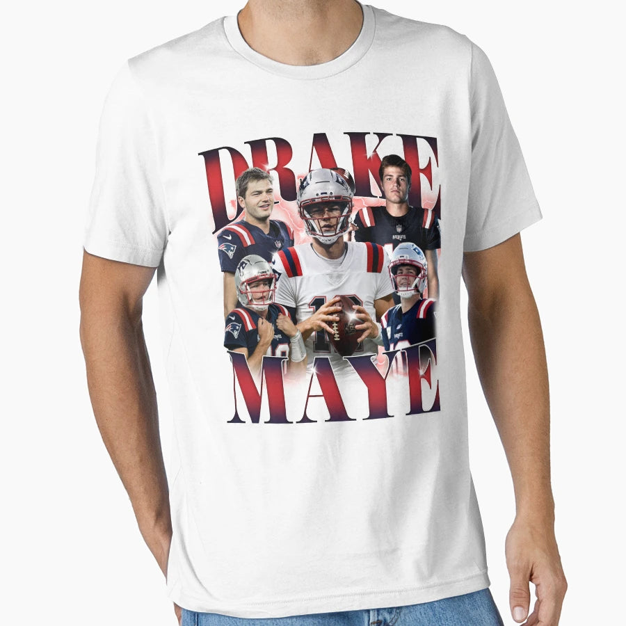 Drake Maye 10 New England Football T-Shirt - Minimalist Print Men Women - T-Shirt, Sweatshirt, Hoodie