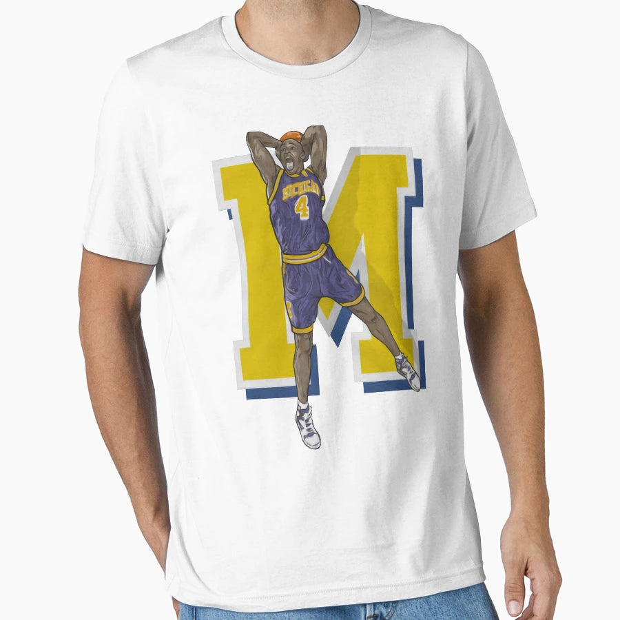 Michigan Basketball Fab 5 Chris T-Shirt - Aesthetic Graphic Men Women - T-Shirt, Sweatshirt, Hoodie
