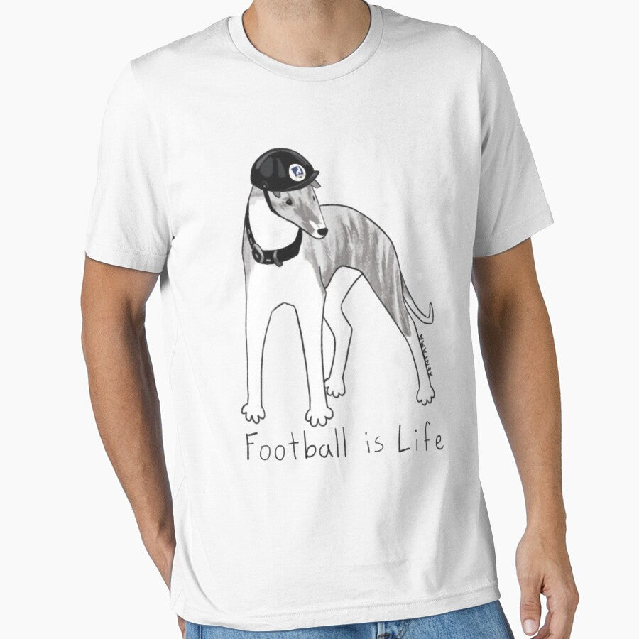 Football is Life funny dog by gwynethingcleop - Adult & Kids T-Shirts, Sweatshirts & Hoodies apparel design preview 1