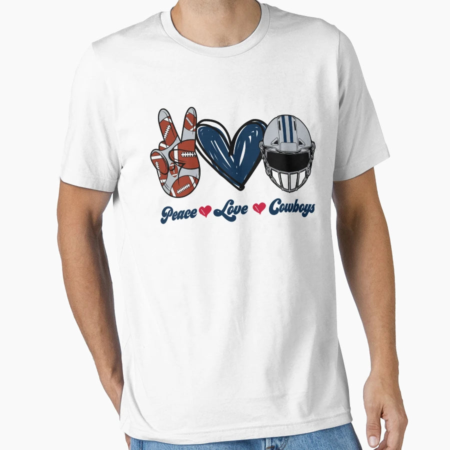 Peace Love Colts Football Team T-Shirt - Minimalist Print for Adults - T-Shirt, Sweatshirt, Hoodie