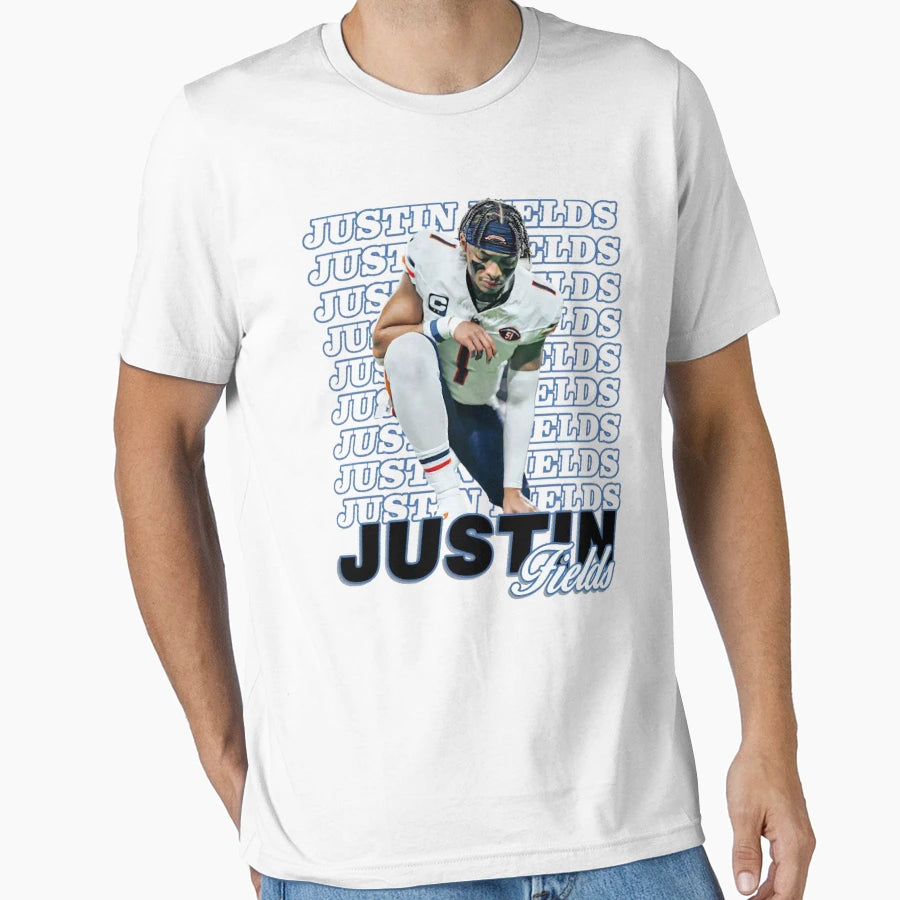 Justin Fields T-Shirt - Casual Everyday Wear for Adults - T-Shirt, Sweatshirt, Hoodie