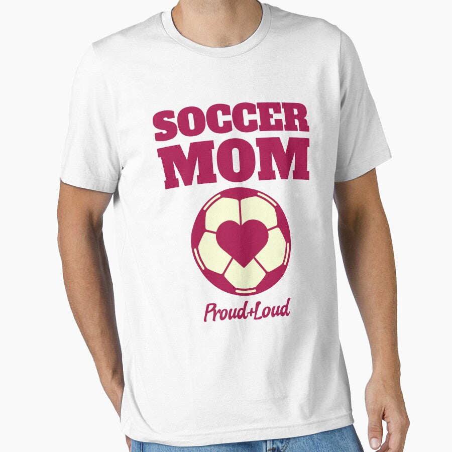 Soccer Mom Proud Loud Funny Gift For Sports by - Adult & Kids T-Shirts, Sweatshirts & Hoodies apparel design preview 1