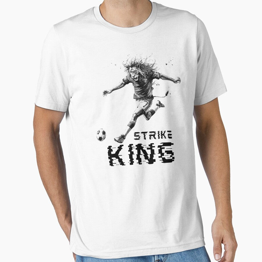Strike King Lion Soccer (Football) Player by - Adult & Kids T-Shirts, Sweatshirts & Hoodies apparel design preview 1