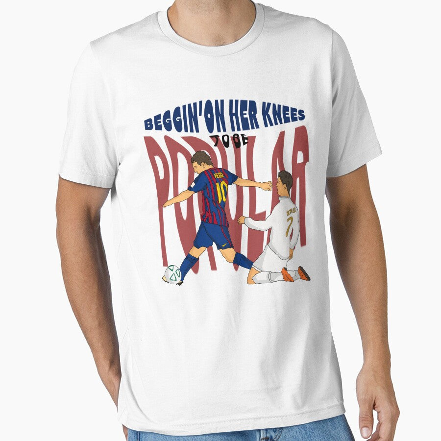 Messi and Ronaldo elclassico moment by - Adult & Kids T-Shirts, Sweatshirts & Hoodies apparel design preview 1