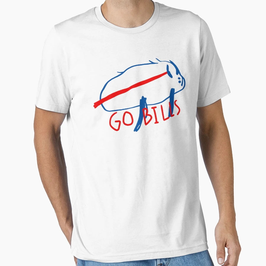 Drawing Go Bills T-Shirt - Graphic Print for Adults - T-Shirt, Sweatshirt, Hoodie