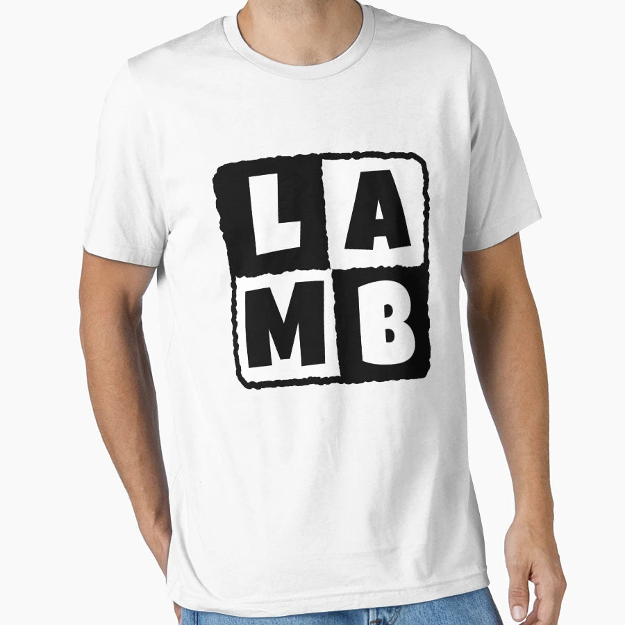Lamb Black And White Square T-Shirt - Custom Art Print for Adults - T-Shirt, Sweatshirt, Hoodie