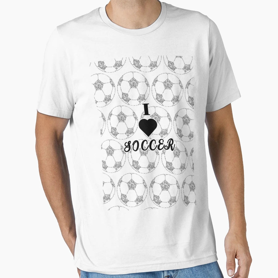 I Love Soccer Football Lovers T-Shirt - Fun Novelty Design for Adults - T-Shirt, Sweatshirt, Hoodie