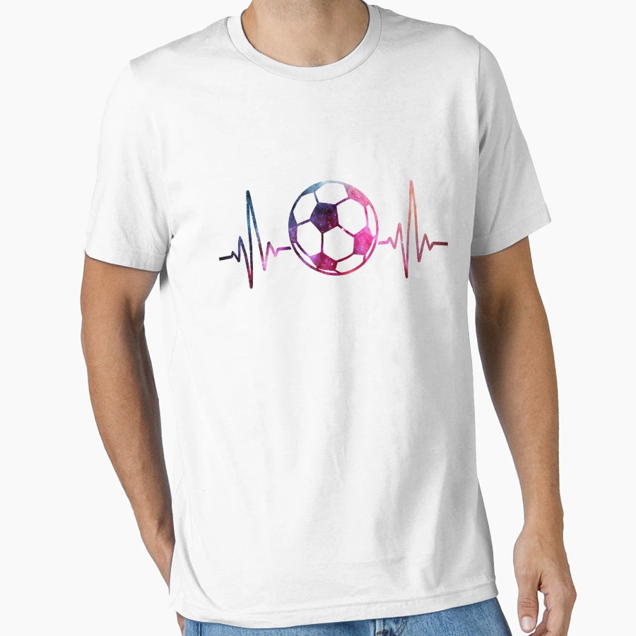 Soccer Heartbeat Galaxy T-Shirt - Novelty Apparel Unisex - T-Shirt, Sweatshirt, Hoodie