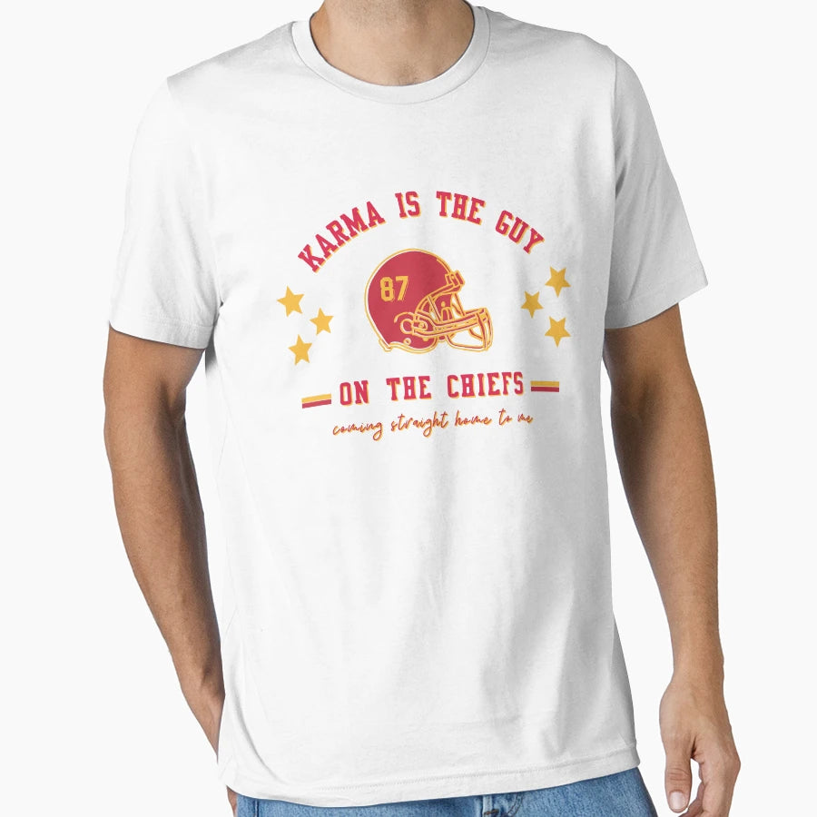 87 Karma Is Guy Chiefs T-Shirt - Streetwear Style Men Women - T-Shirt, Sweatshirt, Hoodie