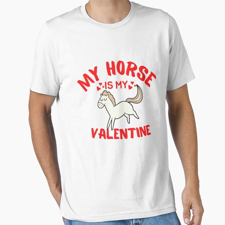 MY HORSE IS VALENTINE by MyTeeHere - Adult & Kids T-Shirts, Sweatshirts & Hoodies apparel design preview 1