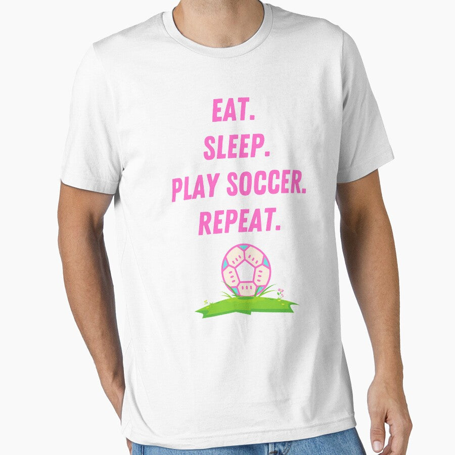Eat Sleep Play Soccer by Jonathan Dessins - Adult & Kids T-Shirts, Sweatshirts & Hoodies apparel design preview 1