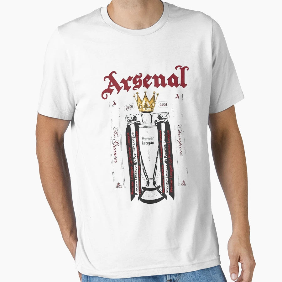 Arsenal Fc Champions 2026 Premier T-Shirt - Custom Art Print Men Women - T-Shirt, Sweatshirt, Hoodie