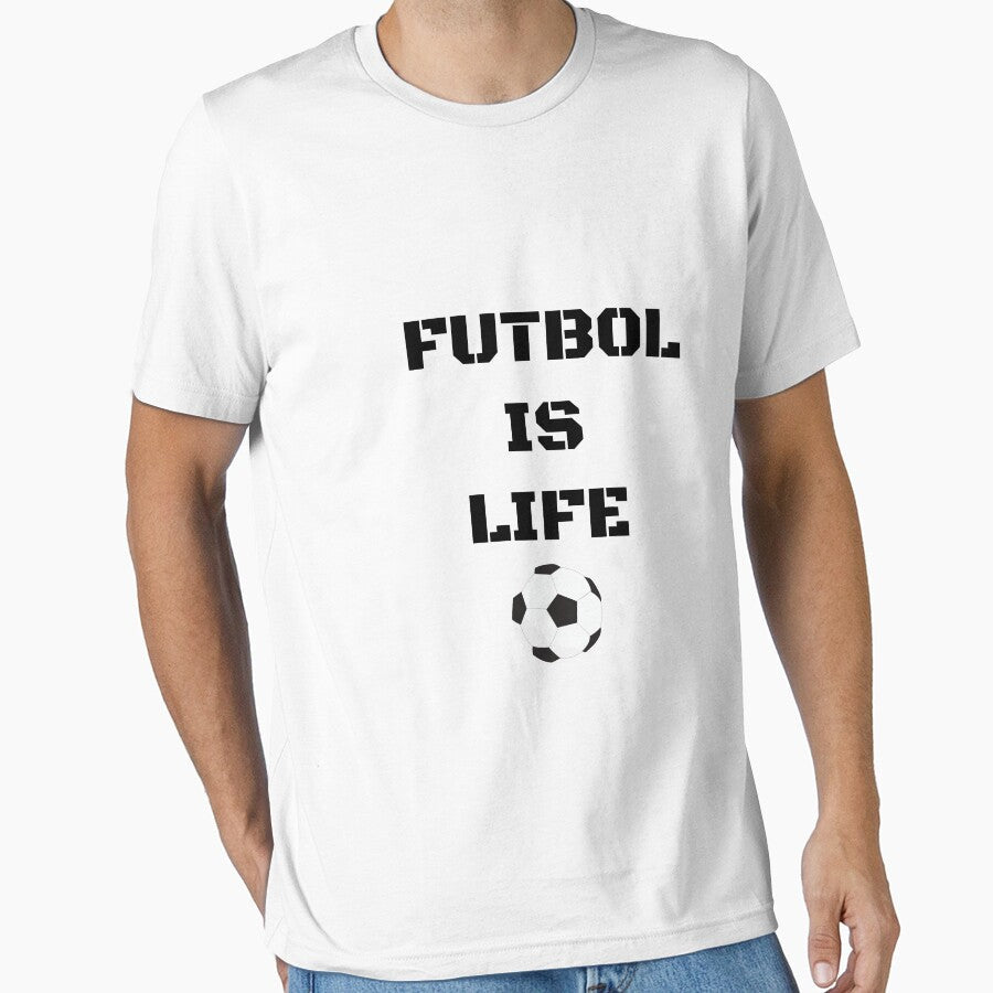 Futbol is life Essential by Zakariya20 - Adult & Kids T-Shirts, Sweatshirts & Hoodies apparel design preview 1