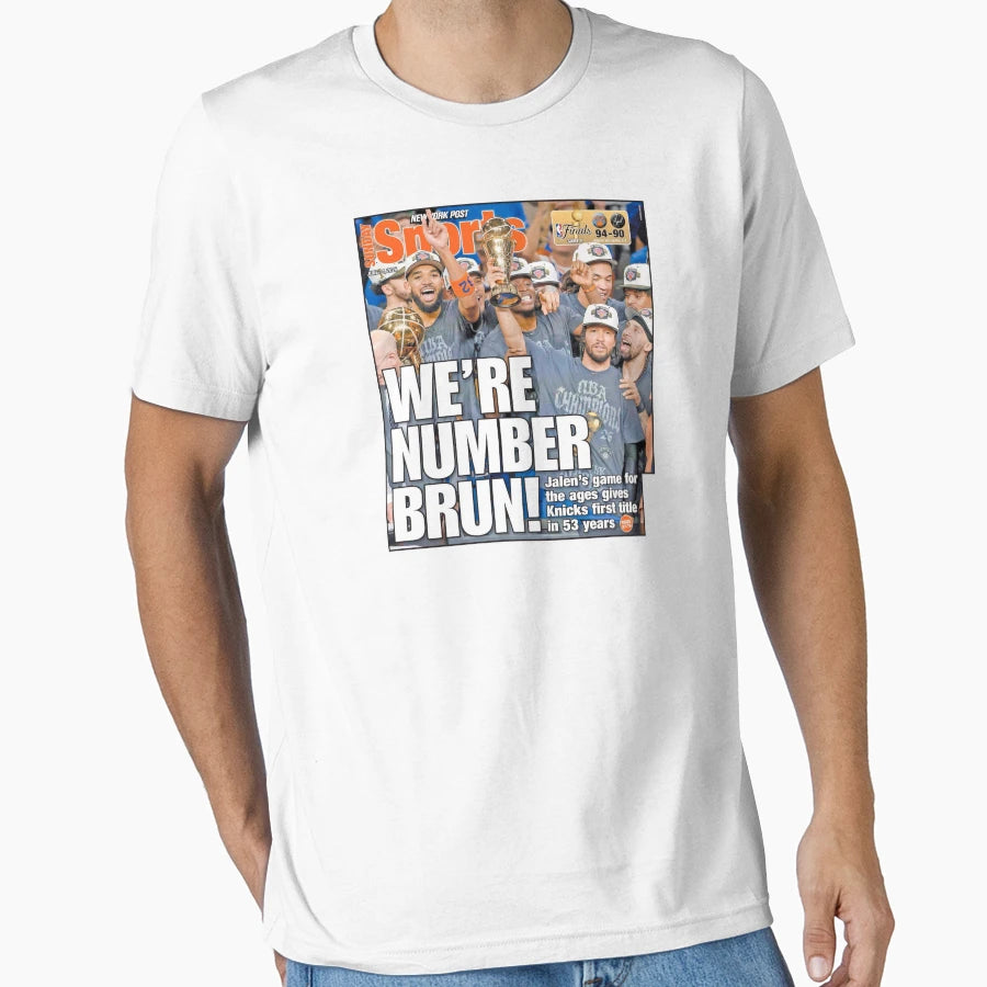 Were Number Brun New York Knicks Nba T-Shirt - Novelty Apparel for Adults - T-Shirt, Sweatshirt, Hoodie