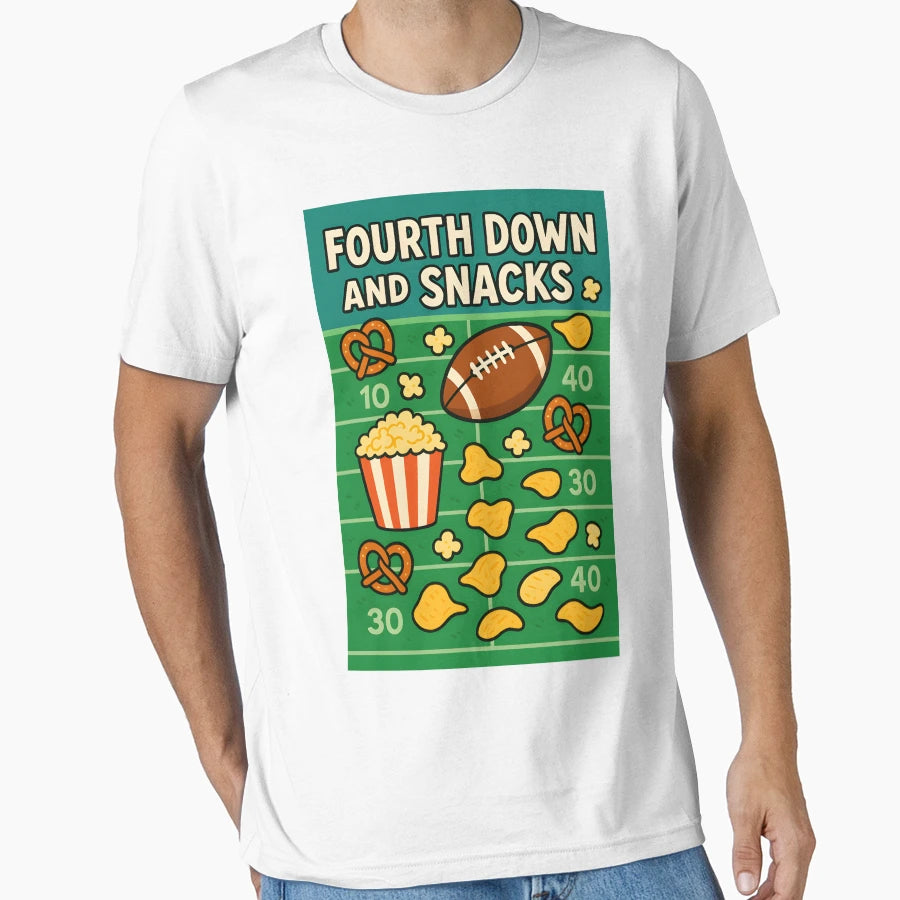 Fourth Down Funny T-Shirt - Minimalist Print for Adults - T-Shirt, Sweatshirt, Hoodie