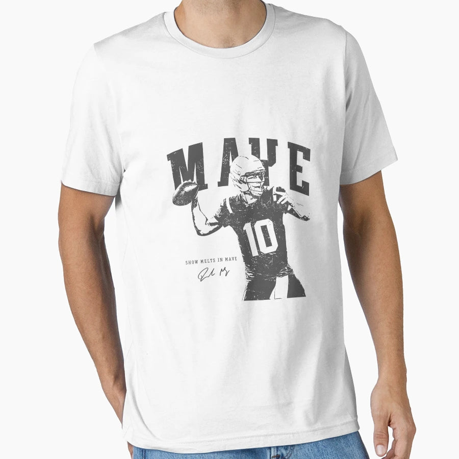 Drake Maye Patriots Football 90S T-Shirt - Minimalist Print Men Women - T-Shirt, Sweatshirt, Hoodie