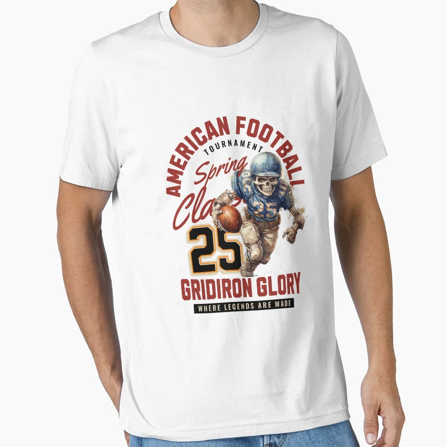 Preppy Skeleton American Football T-Shirt - Streetwear Style Unisex - T-Shirt, Sweatshirt, Hoodie