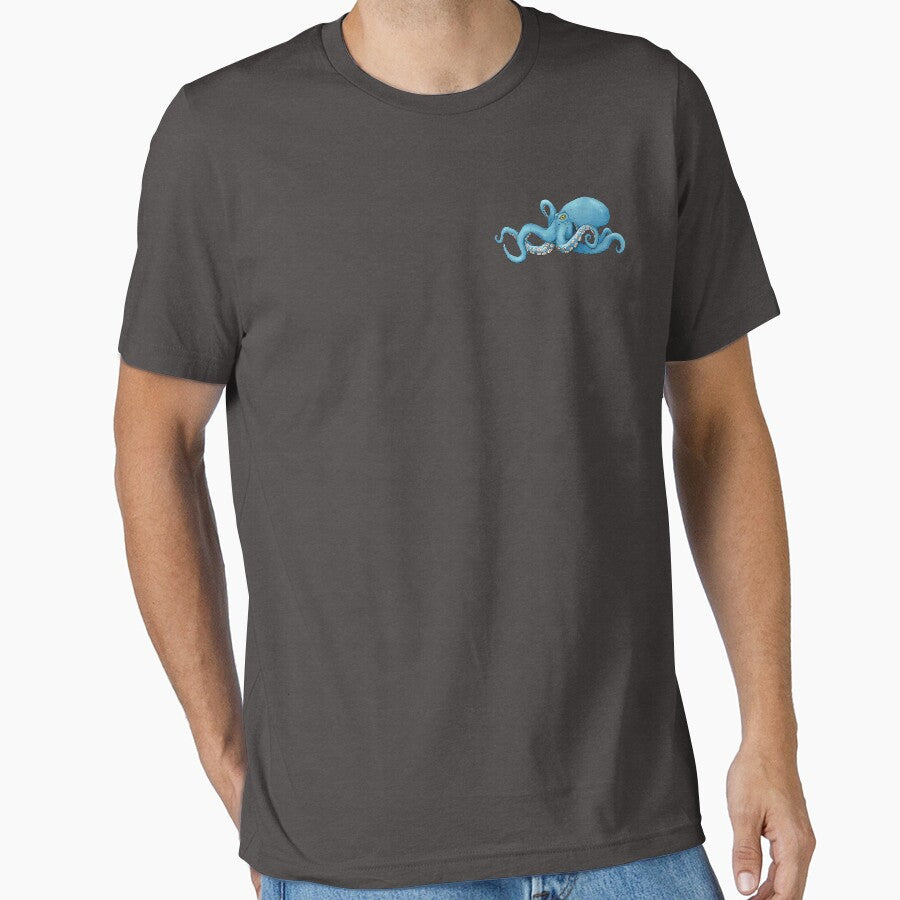 Blue Giant Octopus by BondsieDesigns - Adult & Kids T-Shirts, Sweatshirts & Hoodies apparel design preview 1