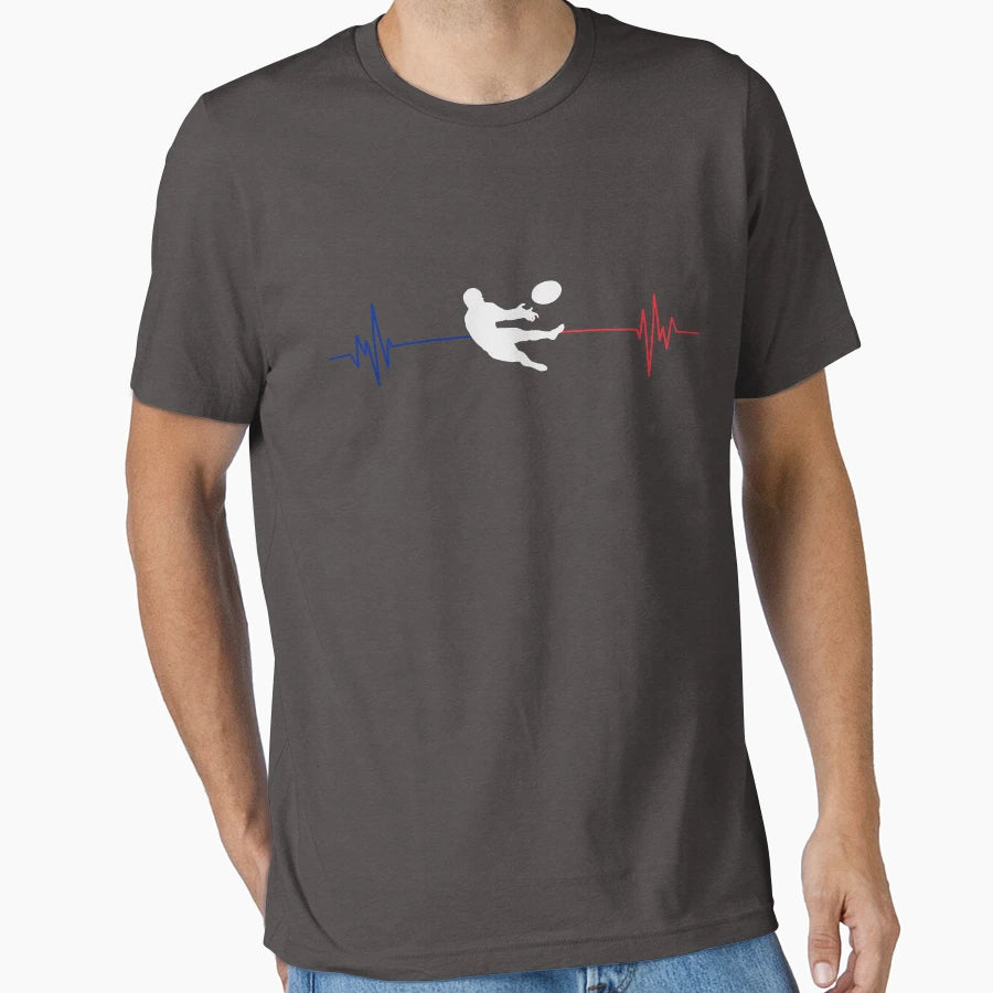 Rugby Heartbeat T-Shirt - Fun Novelty Design Men Women - T-Shirt, Sweatshirt, Hoodie