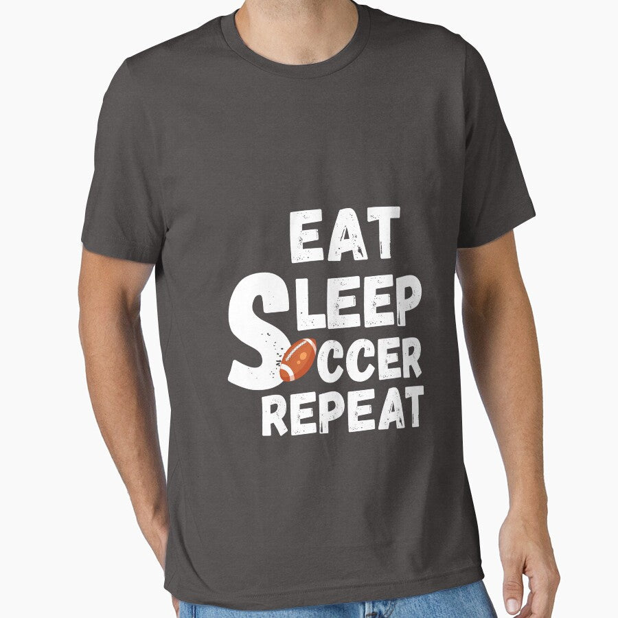 Eat Sleep Football Repeat classic by scofield97 - Adult & Kids T-Shirts, Sweatshirts & Hoodies apparel design preview 1