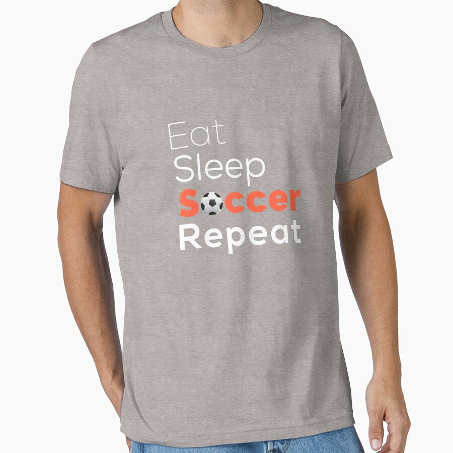 Eat Sleep Soccer Repeat Gear by solosholdings - Adult & Kids T-Shirts, Sweatshirts & Hoodies apparel design preview 1