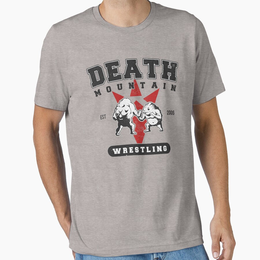 Death Mountain Wrestling by Nicko Made - Adult & Kids T-Shirts, Sweatshirts & Hoodies apparel design preview 1