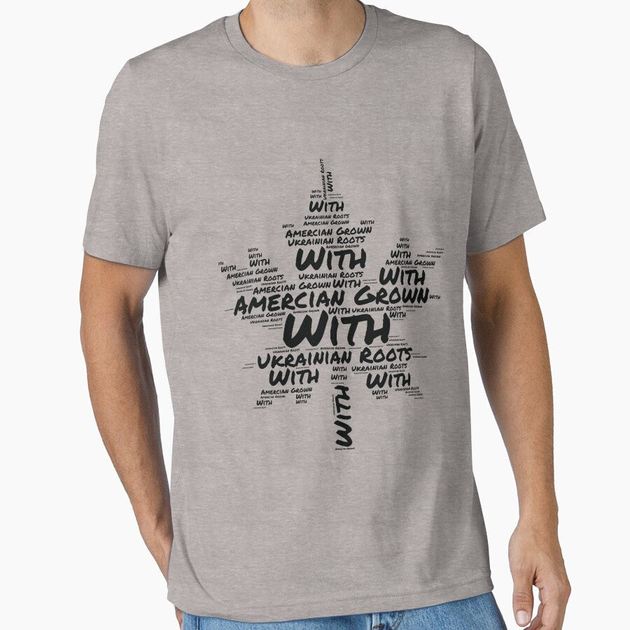 Amercian Grown with Ukrainian Roots by Baby Design229 - Adult & Kids T-Shirts, Sweatshirts & Hoodies apparel design preview 1