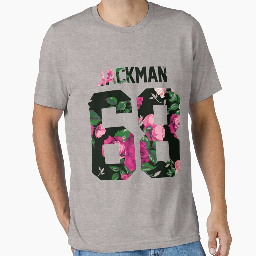 Hugh Jackman Colorful Flowers T-Shirt - Minimalist Print for Adults - T-Shirt, Sweatshirt, Hoodie