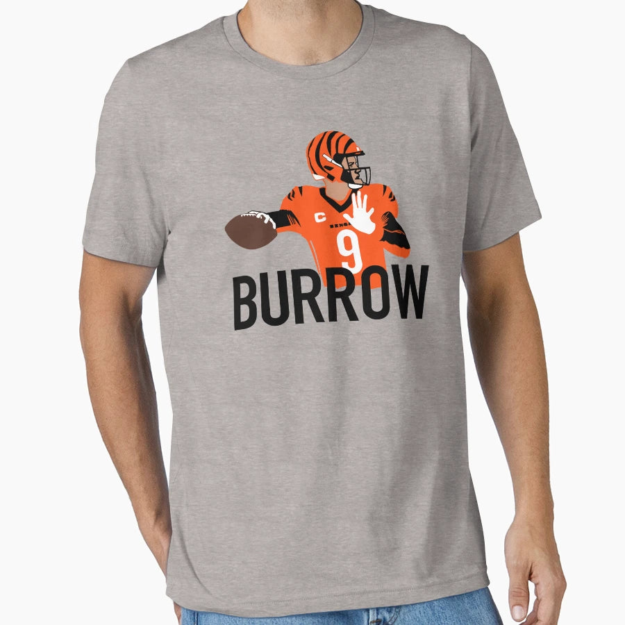 Burrow 9 Cicinnati Football T-Shirt - Unique Graphic Men Women - T-Shirt, Sweatshirt, Hoodie