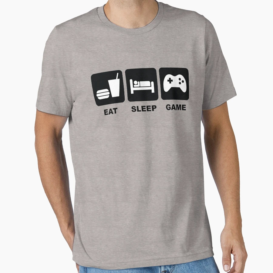Eat Sleep Game T-Shirt - Trendy Graphic for Adults - T-Shirt, Sweatshirt, Hoodie