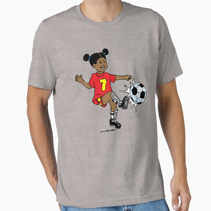 Girl playing soccer by lovingangela - Adult & Kids T-Shirts, Sweatshirts & Hoodies apparel design preview 1