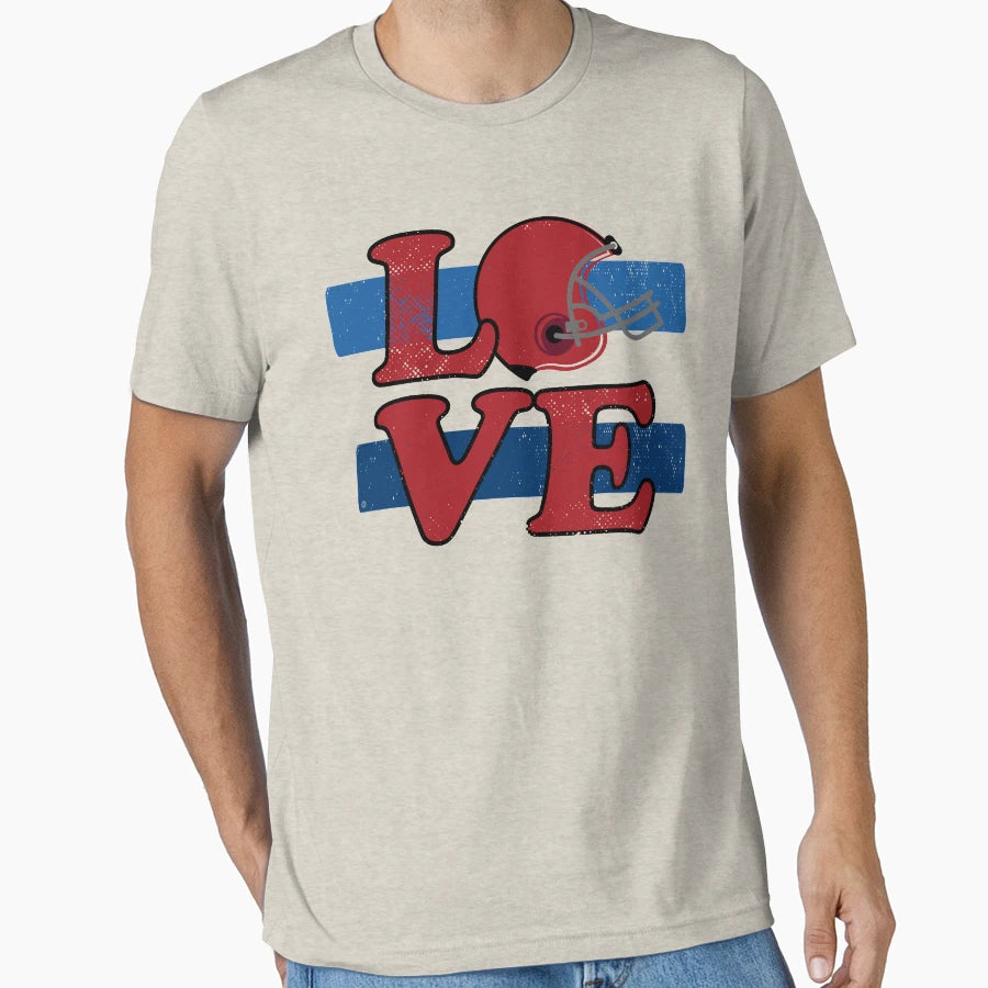 Love Football T-Shirt - Streetwear Style Men Women - T-Shirt, Sweatshirt, Hoodie