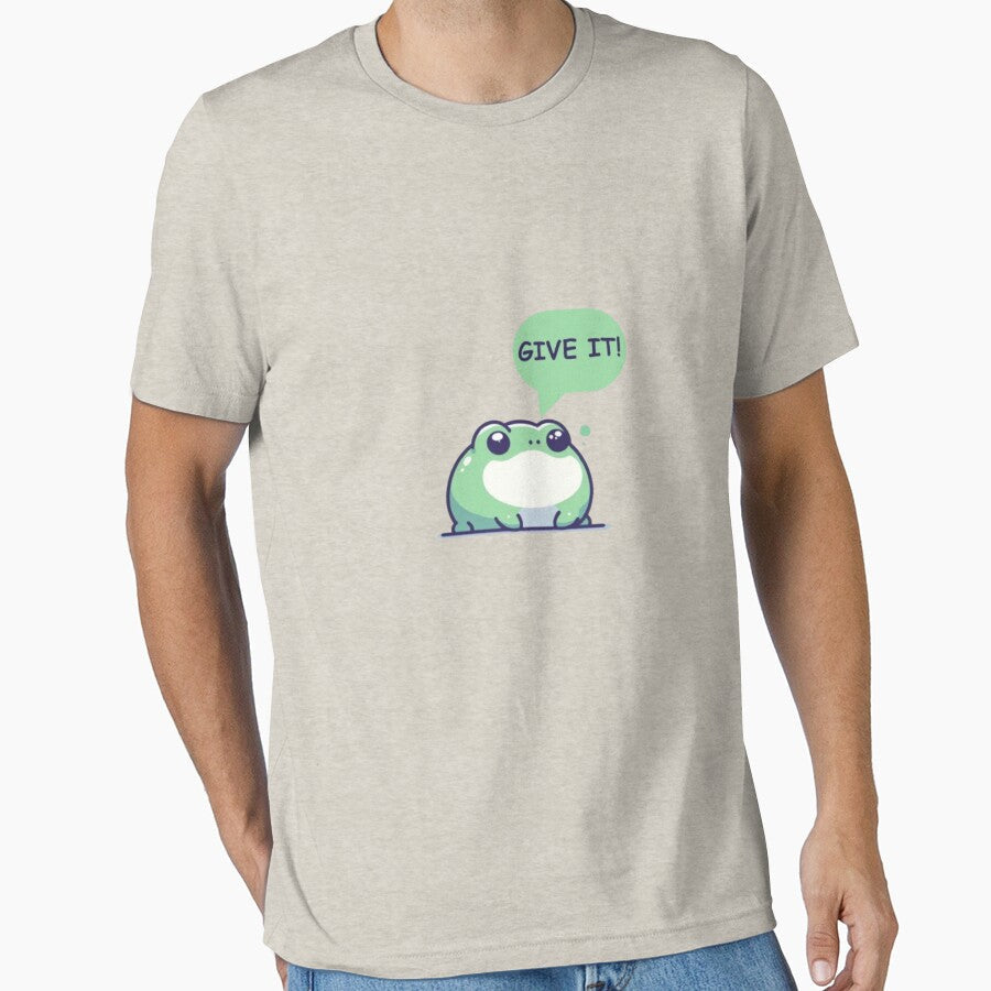 Cute Small Frog Cartoon Give It Speech by IntegriTee - Adult & Kids T-Shirts, Sweatshirts & Hoodies apparel design preview 1