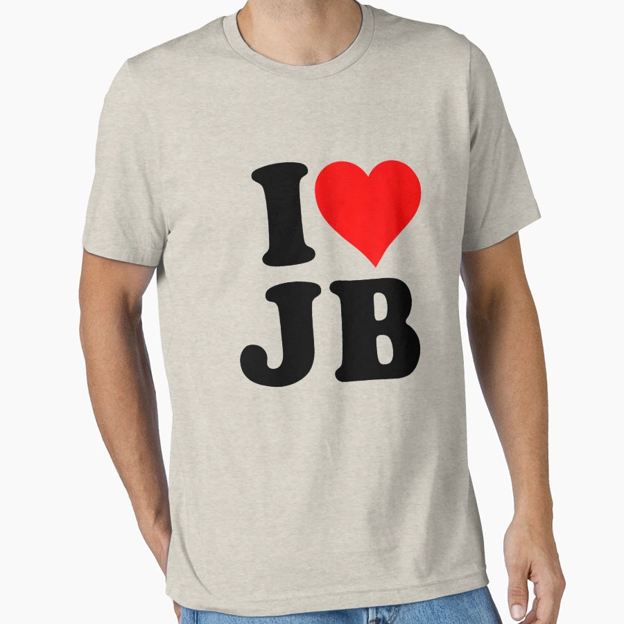 I Love Jb Heart T-Shirt - Novelty Apparel Unisex - T-Shirt, Sweatshirt, Hoodie