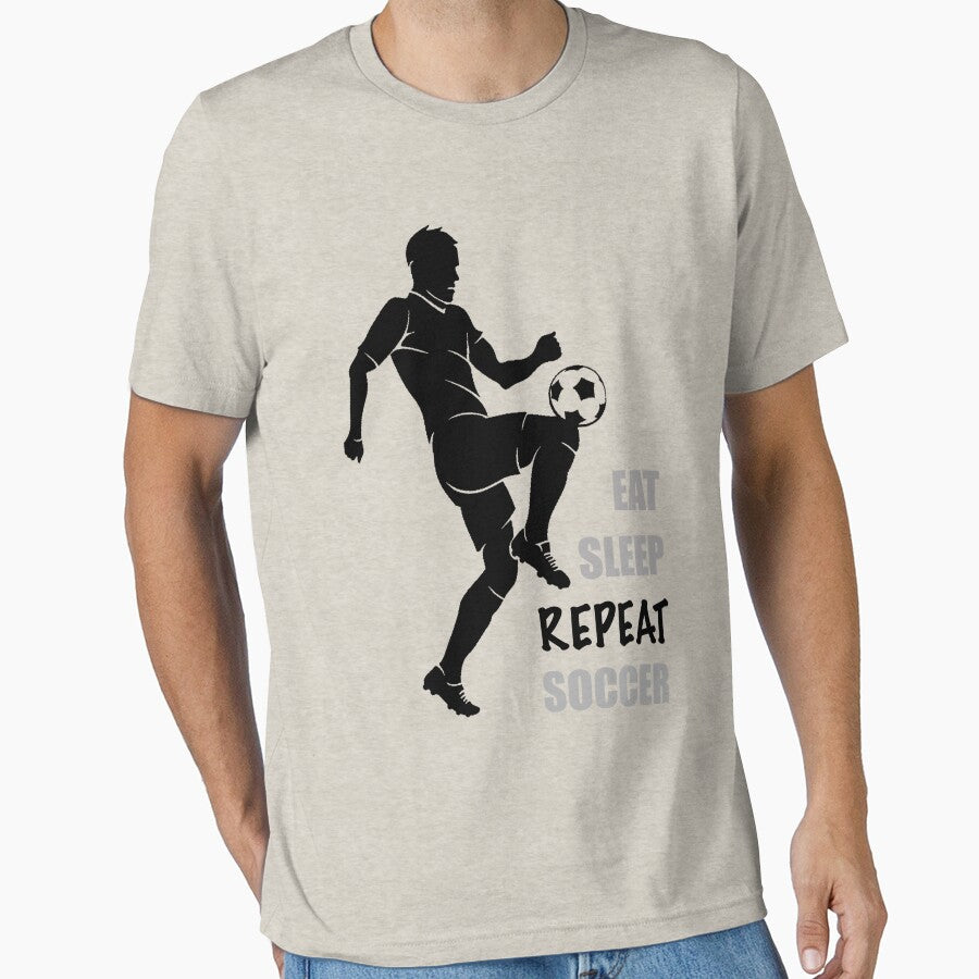 Eat Sleep Soccer Repeat by Ambilart1 - Adult & Kids T-Shirts, Sweatshirts & Hoodies apparel design preview 1
