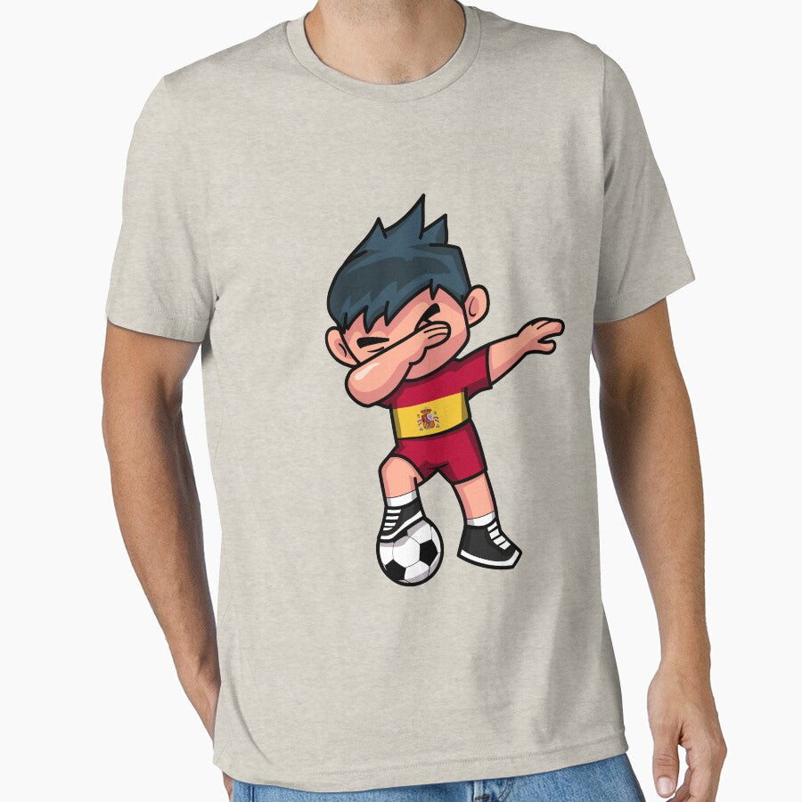 Soccer Boy Dabbing Spain by melsens - Adult & Kids T-Shirts, Sweatshirts & Hoodies apparel design preview 1