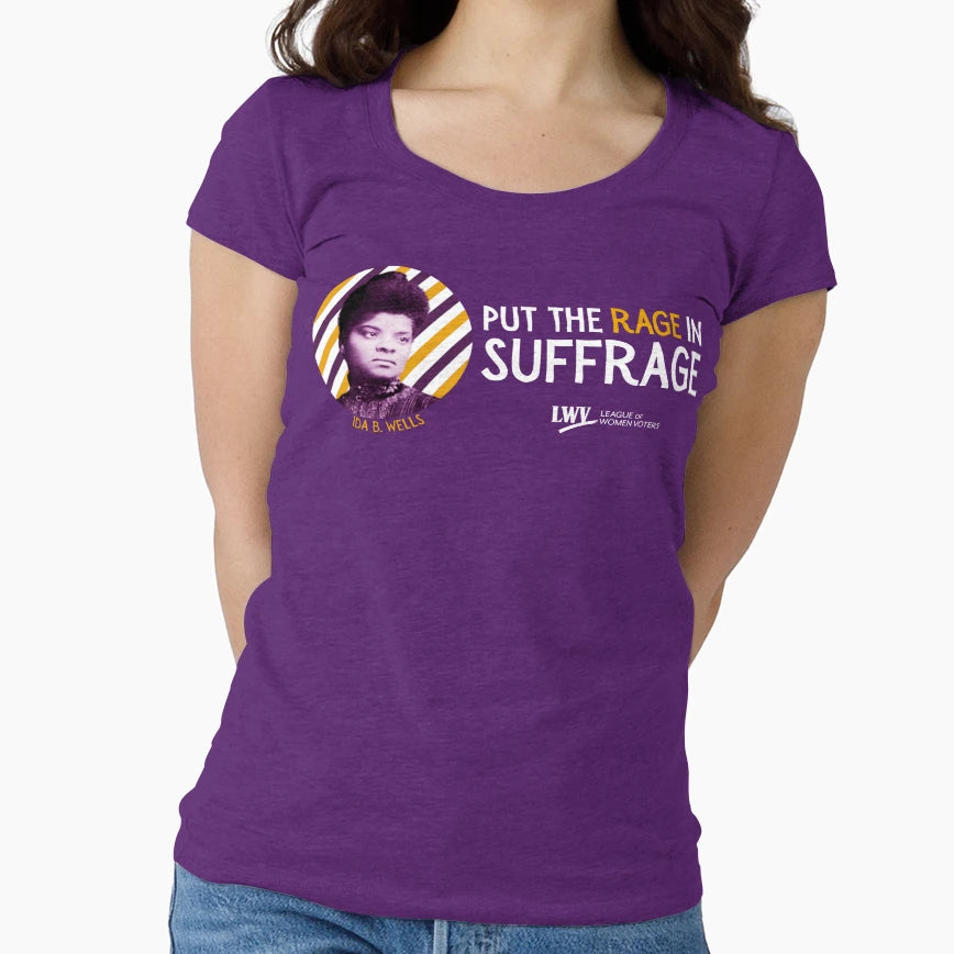 Put Rage Suffrage Ida B Wells T-Shirt - Fun Novelty Design for Adults - T-Shirt, Sweatshirt, Hoodie