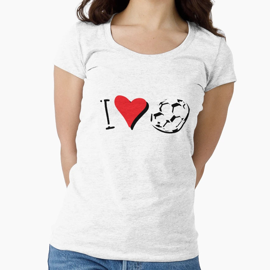 I Love Heart Football T-Shirt - Aesthetic Graphic Unisex - T-Shirt, Sweatshirt, Hoodie