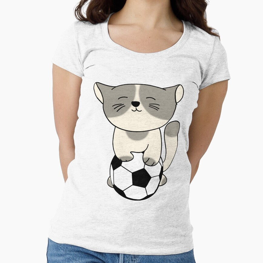 Cat with soccer ball by onicon - Adult & Kids T-Shirts, Sweatshirts & Hoodies apparel design preview 1